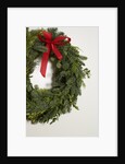 Green door wreath by Anonymous
