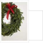 Green door wreath by Anonymous