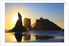 sunset over rock formations along Bandon Beach at lowtide, Oregon Coast by Anonymous