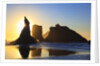 sunset over rock formations along Bandon Beach at lowtide, Oregon Coast by Anonymous