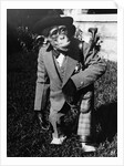 Portrait of dressed- up chimp by Anonymous