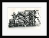 Vintage newspaper printing and folding machine by Anonymous