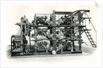 Vintage newspaper printing and folding machine by Anonymous