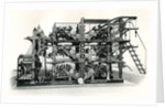 Vintage newspaper printing and folding machine by Anonymous