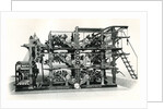 Vintage newspaper printing and folding machine by Anonymous