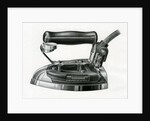 Vintage engraving of an early electric iron by Anonymous