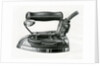 Vintage engraving of an early electric iron by Anonymous