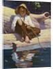 Huckelberry Finn fishing by Anonymous