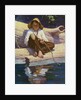 Huckelberry Finn fishing by Anonymous