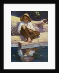 Huckelberry Finn fishing by Anonymous