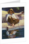 Huckelberry Finn fishing by Anonymous