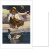 Huckelberry Finn fishing by Anonymous