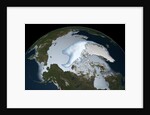 Satellite image showing the loss of multi-year sea ice in the Arctic Ocean in 2012 by Anonymous