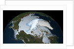 Satellite image showing the loss of multi-year sea ice in the Arctic Ocean in 2012 by Anonymous