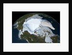 Satellite view of multi-year sea ice in the Arctic Ocean in 1980 by Anonymous