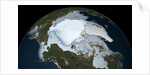 Satellite view of multi-year sea ice in the Arctic Ocean in 1980 by Anonymous