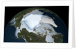 Satellite view of multi-year sea ice in the Arctic Ocean in 1980 by Anonymous
