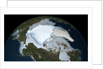 Satellite view of multi-year sea ice in the Arctic Ocean in 1980 by Anonymous