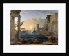 Seaport with the Embarkation of the Queen of Sheba by Claude Lorrain