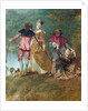 Detail of Pilgrimage on the Isle of Cythera by Antoine Watteau