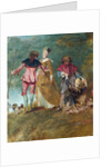 Detail of Pilgrimage on the Isle of Cythera by Antoine Watteau