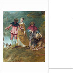 Detail of Pilgrimage on the Isle of Cythera by Antoine Watteau