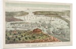 The Port of New York - Birds Eye View from the Battery, Looking South by Currier & Ives