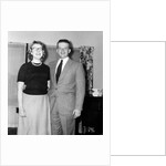 Young newlyweds smile for a portrait, ca. 1956. by Anonymous
