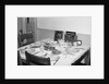 Jesus watches over the dinner table, ca. 1956. by Anonymous