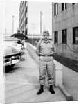 US army soldier poses for a photo on base, ca. 1954. by Anonymous