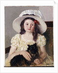 Francoise Holding a Little Black Dog by Mary Cassatt