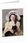 Francoise Holding a Little Black Dog by Mary Cassatt