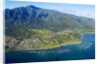 Aerial of West Maui Mountains and Waihee Golf course, Maui, Hawaii by Anonymous
