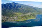 Aerial of West Maui Mountains and Waihee Golf course, Maui, Hawaii by Anonymous