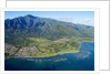 Aerial of West Maui Mountains and Waihee Golf course, Maui, Hawaii by Anonymous