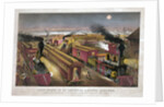 Night Scene at an American Railway Junction by Anonymous