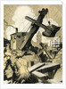 Industrial Construction with Steam Shovel and Laborers by Anonymous