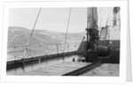 S.S. American Trader Riding High Waves on Open Sea by Anonymous