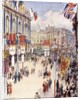 Piccadilly Circus in London Decorated for the Coronation of King George VI in 1937 by Anonymous