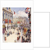 Piccadilly Circus in London Decorated for the Coronation of King George VI in 1937 by Anonymous