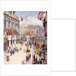 Piccadilly Circus in London Decorated for the Coronation of King George VI in 1937 by Anonymous