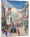 Regent Street in London Decorated for the Coronation of King George VI in 1937 by Anonymous