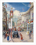 Regent Street in London Decorated for the Coronation of King George VI in 1937 by Anonymous
