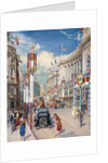 Regent Street in London Decorated for the Coronation of King George VI in 1937 by Anonymous