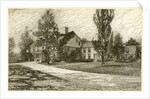 Etching of Longfellow's Wayside Inn in 1845 by Anonymous