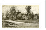Etching of Longfellow's Wayside Inn in 1845 by Anonymous