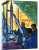 Oil Series: Scientists in a Laboratory Experimenting with Oil by Anonymous