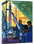 Oil Series: Scientists in a Laboratory Experimenting with Oil by Anonymous