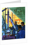 Oil Series: Scientists in a Laboratory Experimenting with Oil by Anonymous