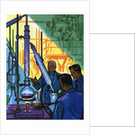 Oil Series: Scientists in a Laboratory Experimenting with Oil by Anonymous